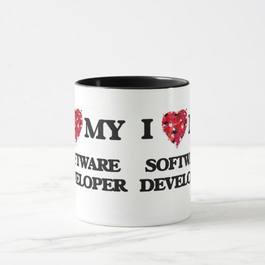 Ik hou van mijn softwareontwikkelaar mok (Midden)