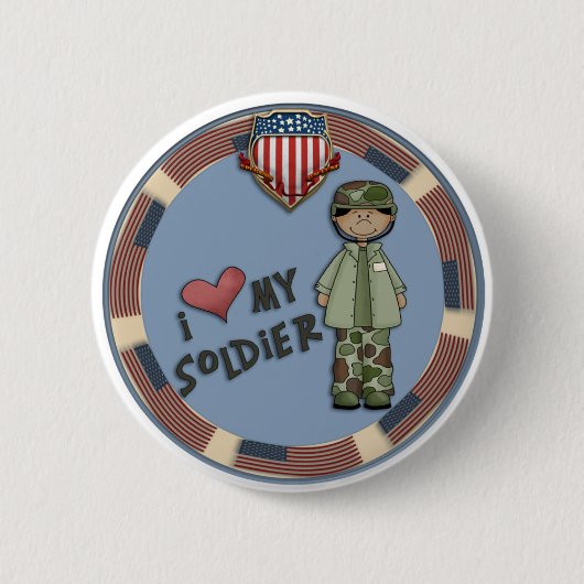 Ik hou van mijn soldaat1a ronde button 5,7 cm (Voorkant)