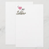Ik hou van mijn soldaat briefpapier (Voorkant / Achterkant)