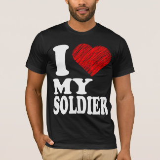 Ik hou van mijn Soldaat Heart Art Remix (T-shirt) T-shirt