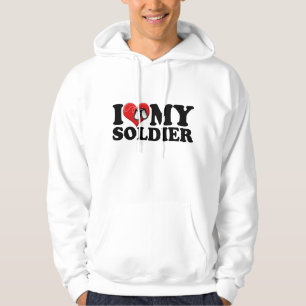 Ik hou van mijn soldaat hoodie
