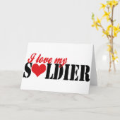 Ik hou van mijn soldaat kaart (Gele Bloem)