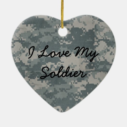 Ik hou van mijn soldaat keramisch ornament (Achterkant)