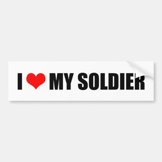 IK HOU VAN MIJN SOLDAT BUMPERSTICKER (Voorkant)