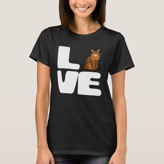 Ik hou van mijn Somalische kat T-shirt (Voorkant)