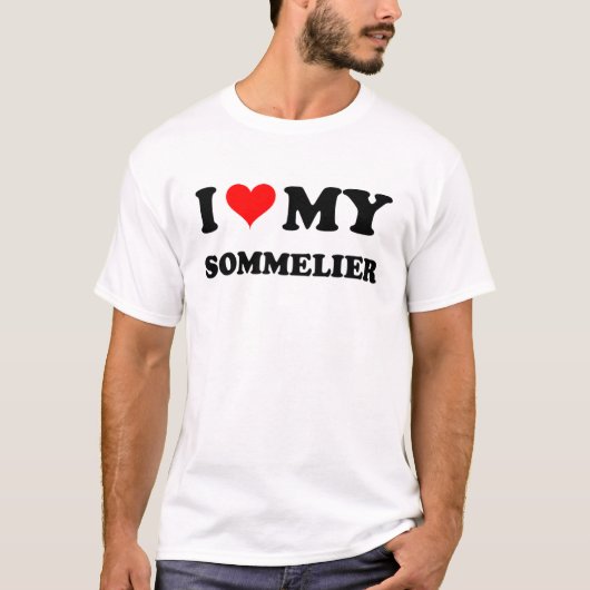 Ik hou van mijn Sommelier T-shirt (Voorkant)