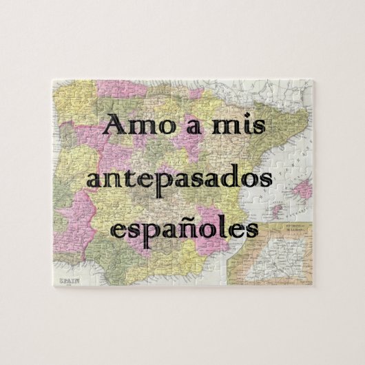 Ik hou van mijn Spaanse Ancestoren | Aangepaste pu Legpuzzel (Horizontaal)