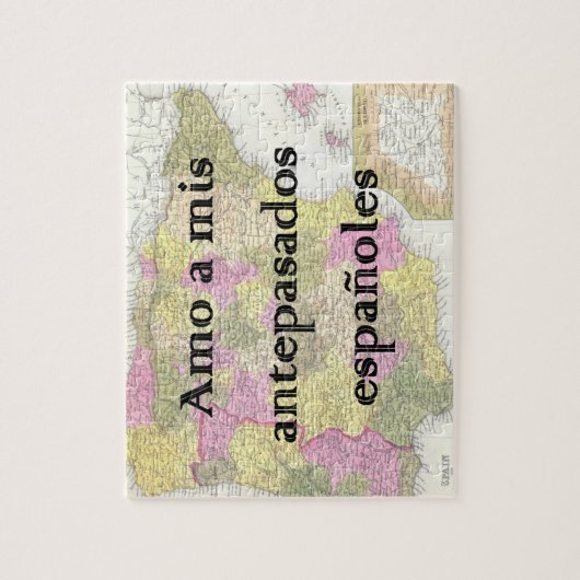 Ik hou van mijn Spaanse Ancestoren | Aangepaste pu Legpuzzel (Verticaal)