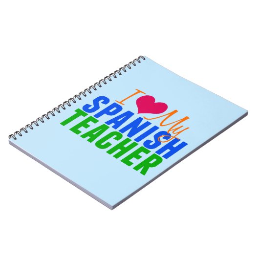 Ik hou van mijn Spaanse leraar Notitieboek (Linkerzijde)