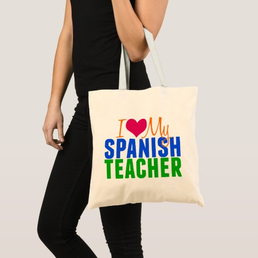 Ik hou van mijn Spaanse leraar Tote Bag (Voorkant (product))