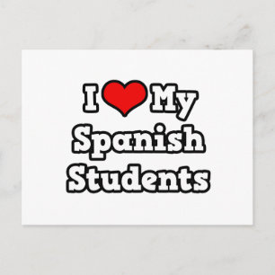 Ik hou van mijn Spaanse studenten Briefkaart