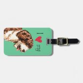 Ik hou van mijn Spaanse waterhond Bagagelabel (Voorkant horizontaal)