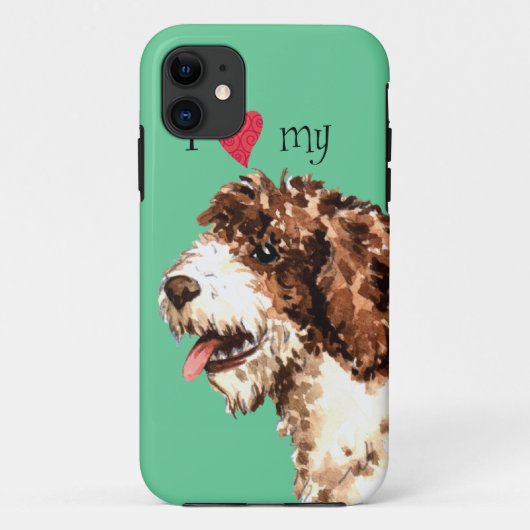Ik hou van mijn Spaanse waterhond Case-Mate iPhone Case (Achterkant)