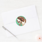 Ik hou van mijn Spaanse waterhond Ronde Sticker (Envelop)