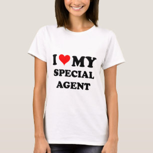 Ik hou van mijn speciale agent t-shirt