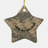 Ik hou van mijn speciale fotocamo van mijn soldaat keramisch ornament (Achterkant)