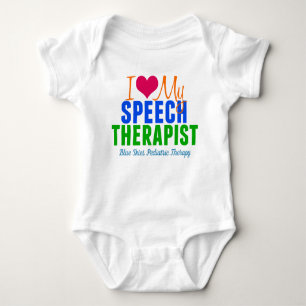 Ik hou van mijn Speech Therapist Cute Custom SLP Romper