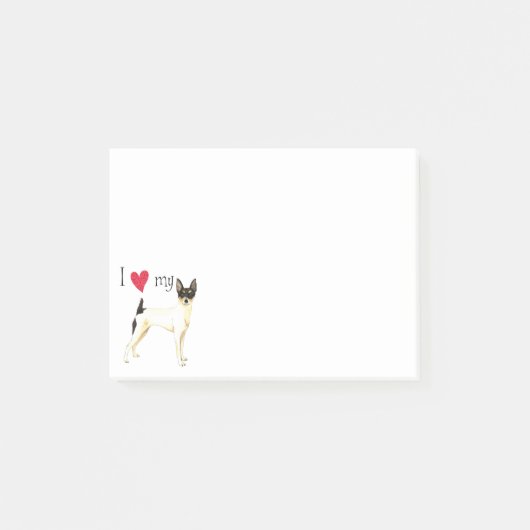 Ik hou van mijn Speelgoed Fox Terrier Post-it® Notes (Voorkant)