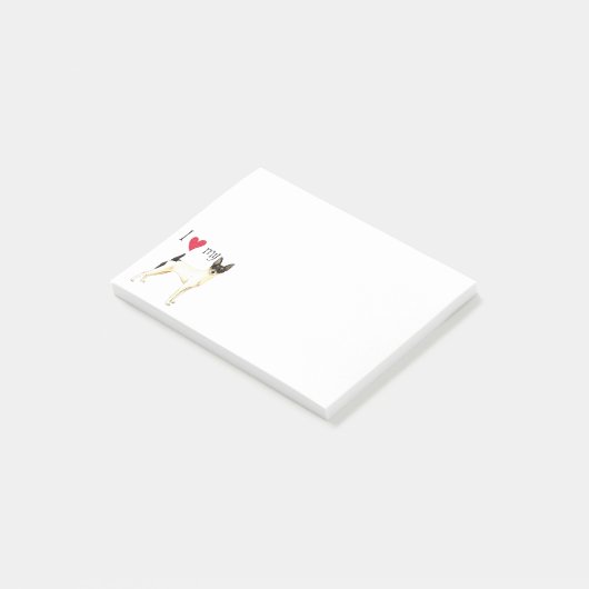 Ik hou van mijn Speelgoed Fox Terrier Post-it® Notes (Schuin)
