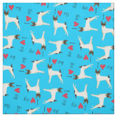 Ik hou van mijn Speelgoed Fox Terrier Stof (Swatch)