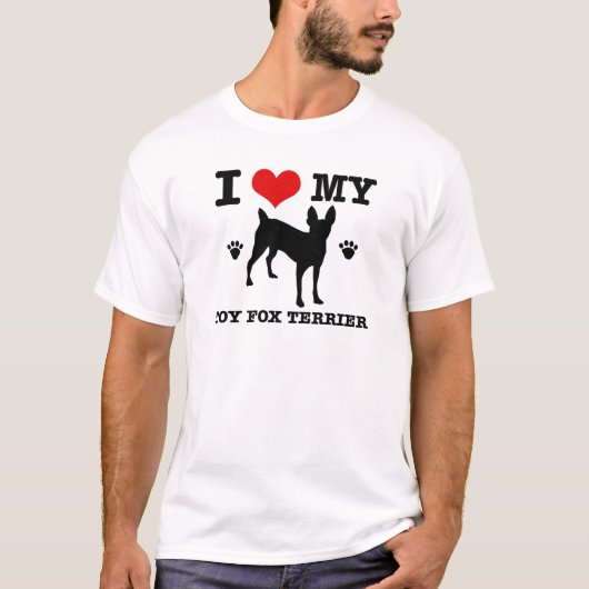 Ik hou van mijn Speelgoed fox Terrier T-shirt (Voorkant)