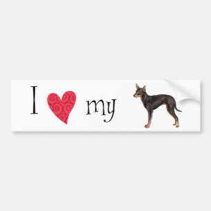 Ik hou van mijn Speelgoed Manchester Terrier Bumpersticker