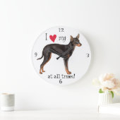 Ik hou van mijn Speelgoed Manchester Terrier Grote Klok (Huis)