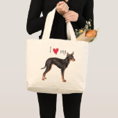 Ik hou van mijn Speelgoed Manchester Terrier Grote Tote Bag (Voorkant (product))