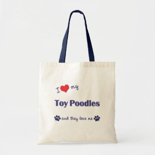 Ik hou van mijn Speelgoed (meerdere honden) Tote Bag