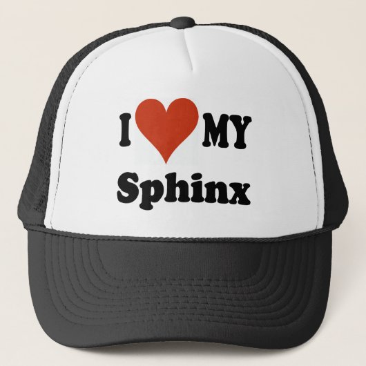 Ik hou van mijn Sphinx Cat-producten Trucker Pet (Voorkant)