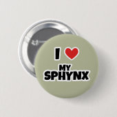 Ik hou van mijn Sphynx-kat Ronde Button 5,7 Cm (Voorkant /achterkant)