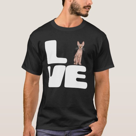 Ik hou van mijn Sphynx kat T-shirt (Voorkant)