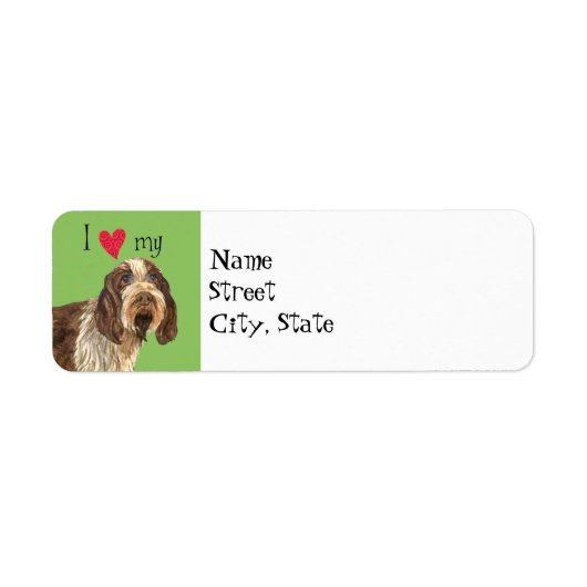 Ik hou van mijn Spinone Italiano Etiket (Voorkant)