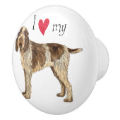 Ik hou van mijn Spinone Italiano Keramische Knop (Rechts)