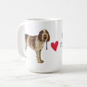 Ik hou van mijn Spinone Italiano Koffiemok (Voorkant links)