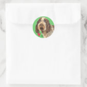 Ik hou van mijn Spinone Italiano Ronde Sticker (Tas)