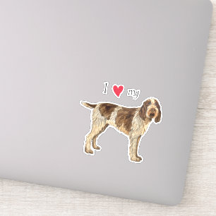 Ik hou van mijn Spinone Italiano Vinyl Sticker