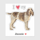 Ik hou van mijn Spinone Italiano Vinyl Sticker (Vel)