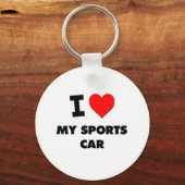 Ik hou van mijn sportauto sleutelhanger (Voorkant)