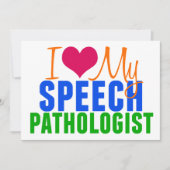 Ik hou van mijn spraaktaal patholoog kaart (Voorkant)