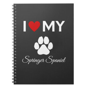 Ik hou van mijn Springer Spaniel hond aangepaste t Notitieboek