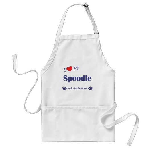 Ik hou van mijn spul (Vrouw Dog) Standaard Schort (Voorkant)