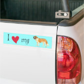 Ik hou van mijn St. Bernard Bumpersticker (Op Truck)