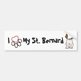 Ik hou van mijn St. Bernard Bumpersticker