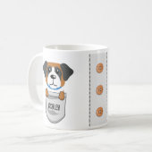 Ik hou van mijn St. Bernard Dog Pet Ggloed Heart Koffiemok (Voorkant links)