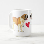 Ik hou van mijn St. Bernard Koffiemok (Voorkant links)