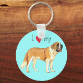 Ik hou van mijn St. Bernard Sleutelhanger (Voorkant)