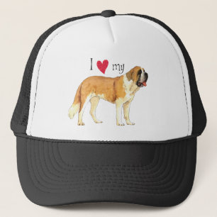 Ik hou van mijn St. Bernard Trucker Pet