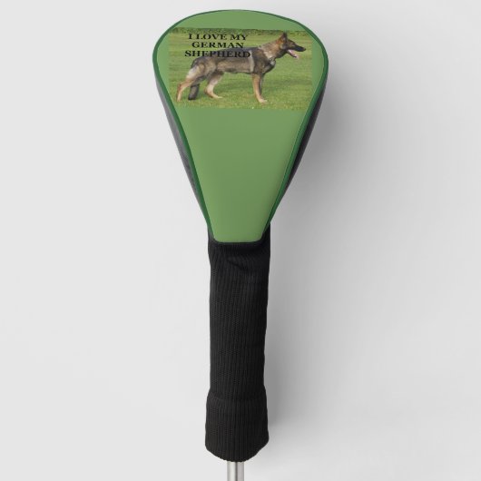 Ik hou van mijn stabiele Duitse herder Golfheadcover (Voorkant)