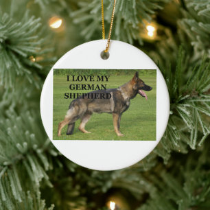 Ik hou van mijn stabiele Duitse herder Keramisch Ornament